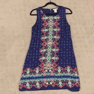 Artisan NY blue patterned dress, size 2